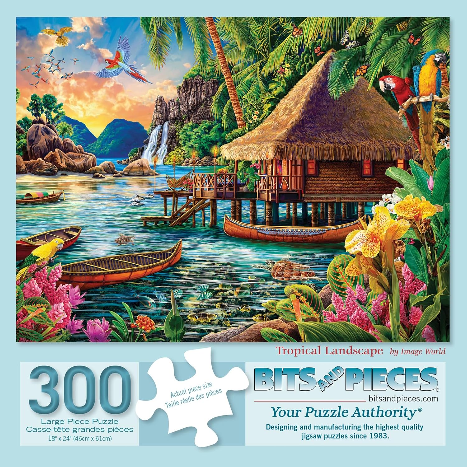 Tropical Landscape - Bits And Pieces puzzle collectible - Main Image 2