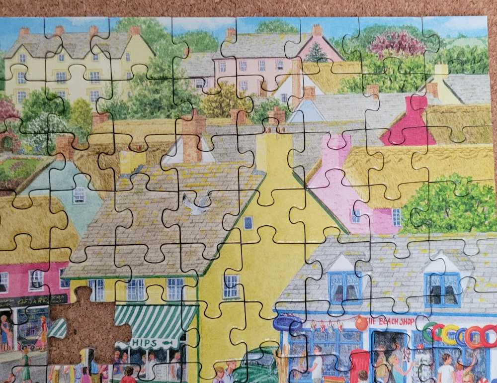 Nostalgic Beach Scene - Corner Piece puzzle collectible - Main Image 3