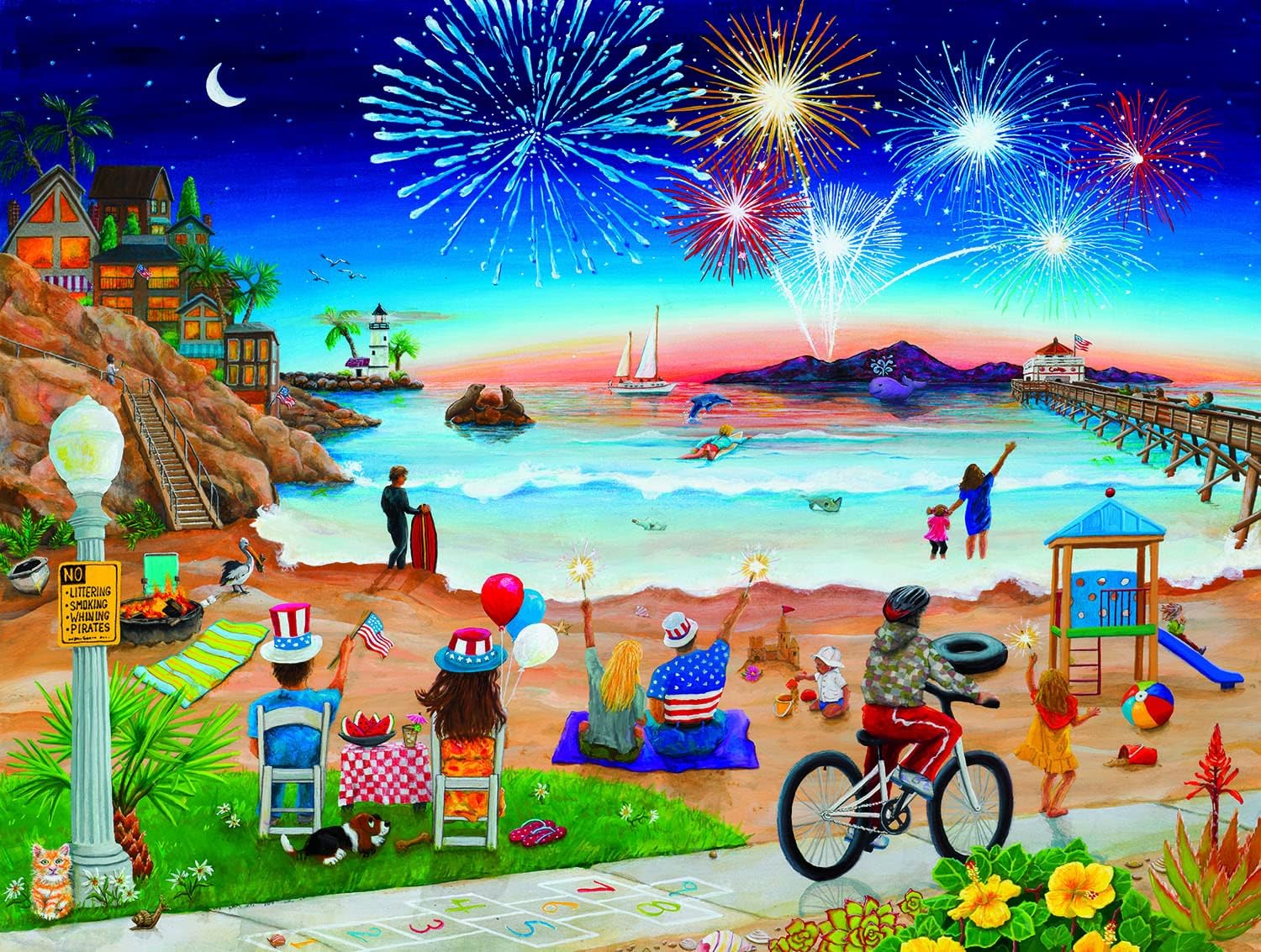 July Beach - SunsOut puzzle collectible - Main Image 2
