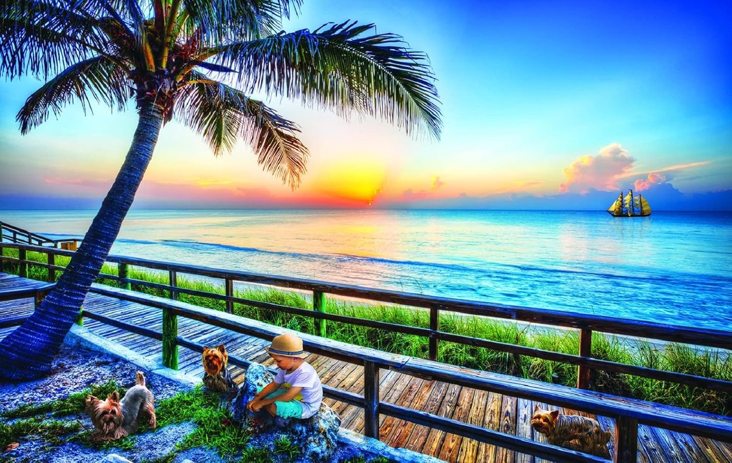 End of Day Play - SunsOut puzzle collectible - Main Image 2