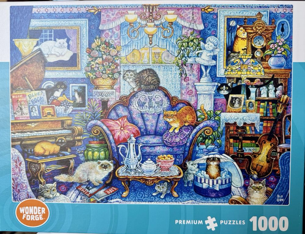 Cats In The Blue Room - Wonder Forge puzzle collectible [Barcode 4050368100559] - Main Image 2