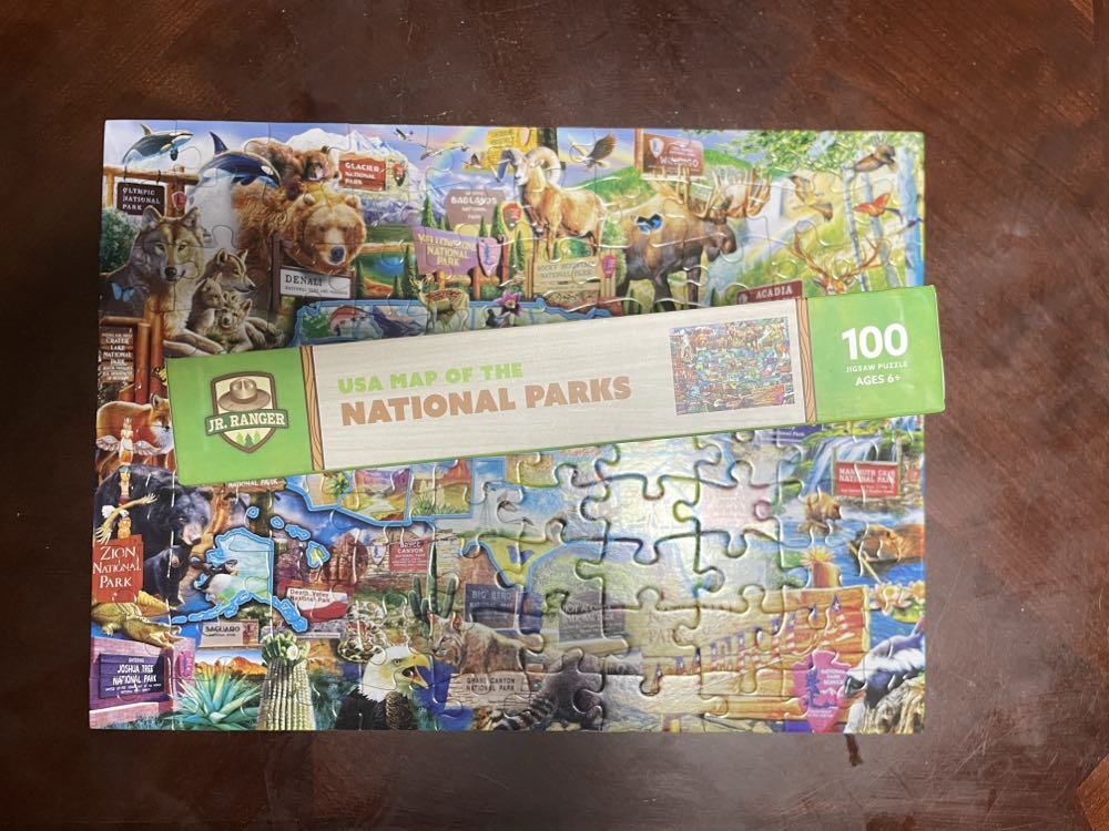 USA MAP OF THE NATIONAL PARK - Master Pieces puzzle collectible [Barcode 705988119422] - Main Image 3