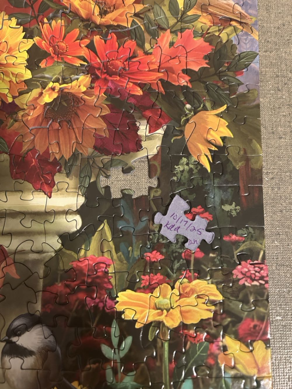 Bountiful Bird Feeder - Springbok puzzle collectible [Barcode 091683112548] - Main Image 3