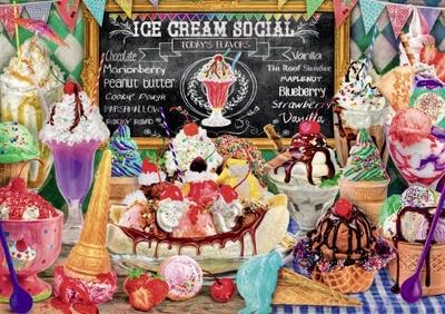 Ice Cream Social - Milton Bradley puzzle collectible [Barcode 778988300633] - Main Image 2