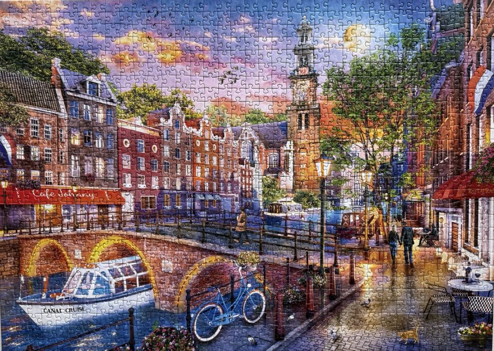 Sunset Over Amsterdam - Ravensburger puzzle collectible [Barcode 4005555008842] - Main Image 2