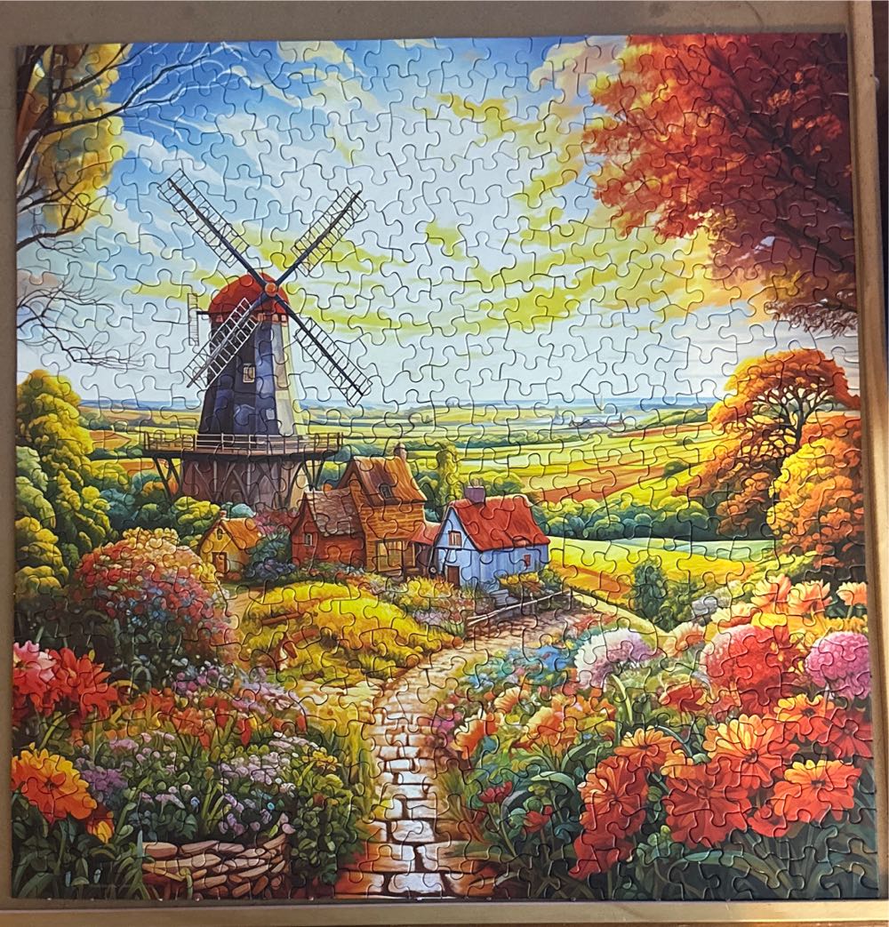 Windmill on the Farm - Springbok puzzle collectible [Barcode 091683025541] - Main Image 2