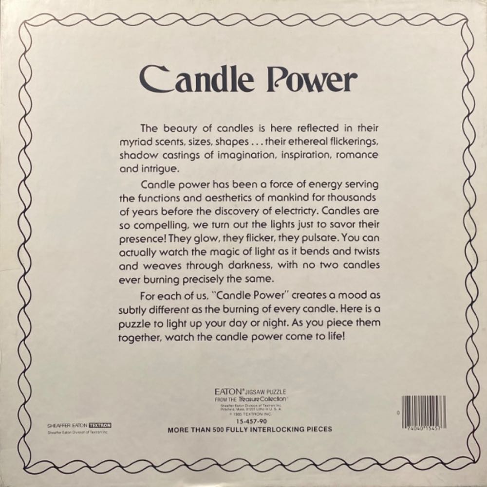 Candle Power - Eaton puzzle collectible [Barcode 074040154573] - Main Image 2