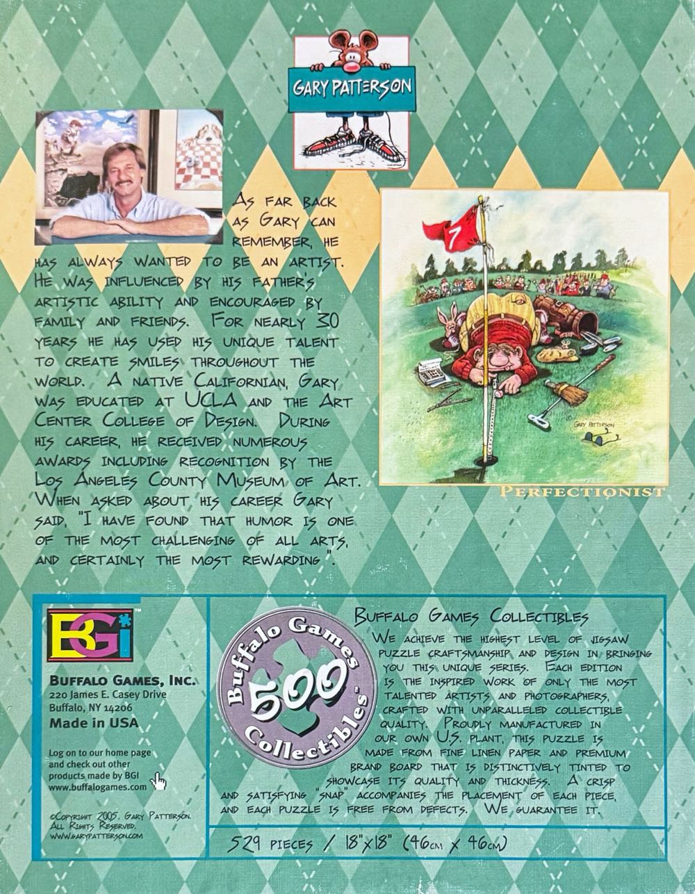 Golf : Perfectionist - Buffalo Games puzzle collectible [Barcode 079346004119] - Main Image 3