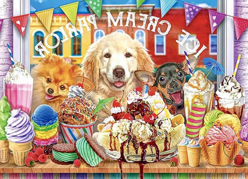 Color Palette Snack Size : Ice Cream Parlor Pups • - Rose Art puzzle collectible [Barcode 4895145425391] - Main Image 2