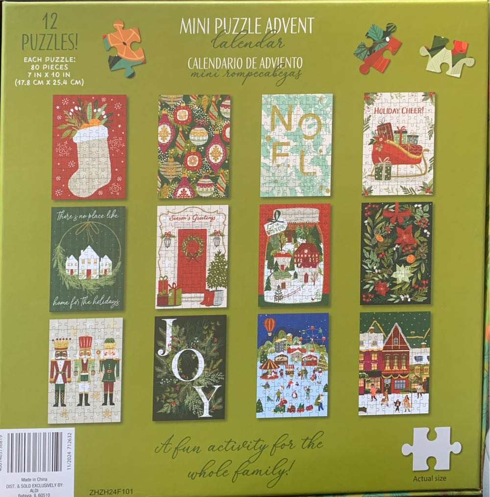 Advent Christmas Poinsettia Cover - Aldi puzzle collectible [Barcode 4061463736819] - Main Image 2