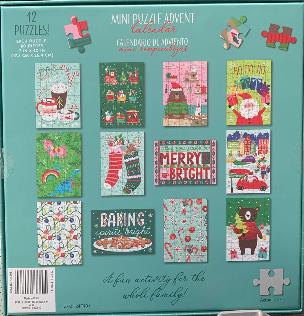 Advent Christmas Bear Cover - Aldi puzzle collectible [Barcode 4061463736895] - Main Image 2