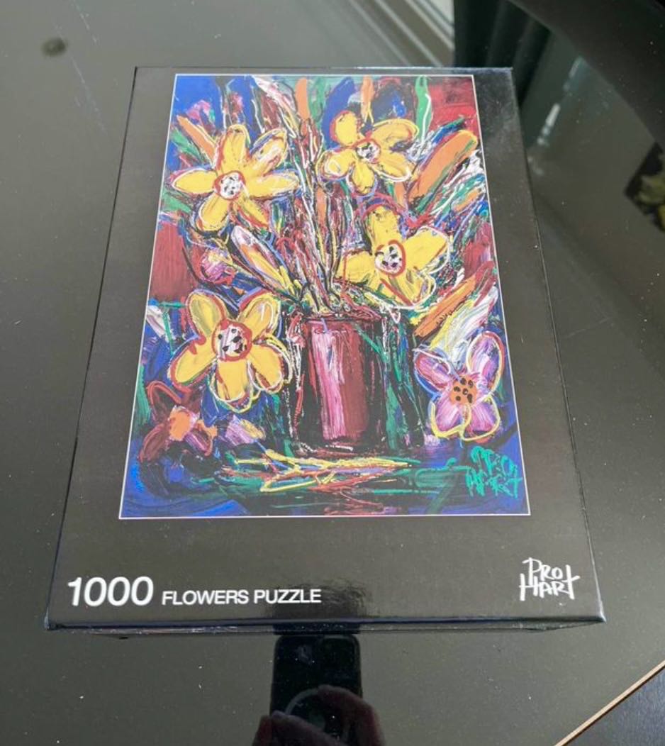Flowers Jigsaw Puzzle - Pro Hart puzzle collectible - Main Image 3
