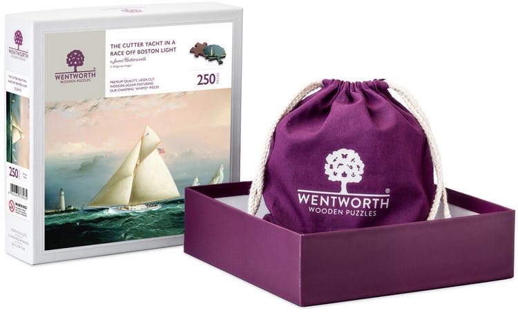 Wentworth - The Cutter Yacht In A Race Off Boston Light - Wentworth Wooden Puzzles 🇬🇧 puzzle collectible [Barcode 6050265378035] - Main Image 4