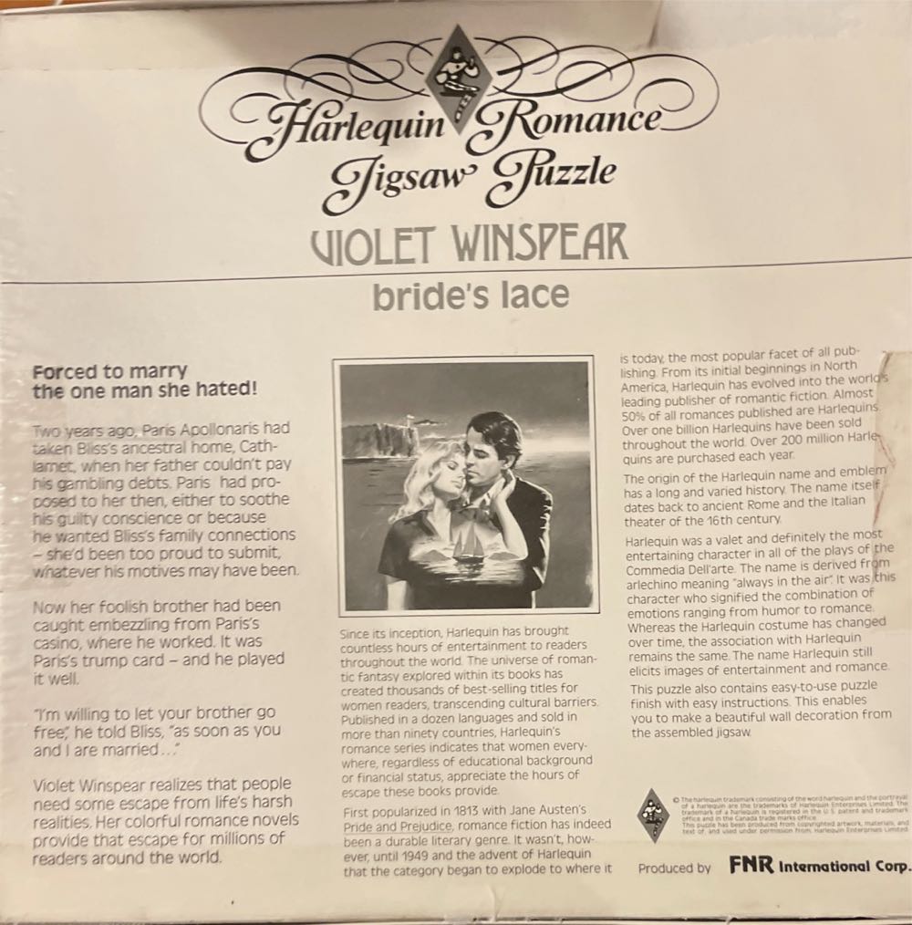 Harlequin Romance Jigsaw Puzzle Bride’s Lace - FNR International Corp. puzzle collectible [Barcode 4004618978252] - Main Image 2