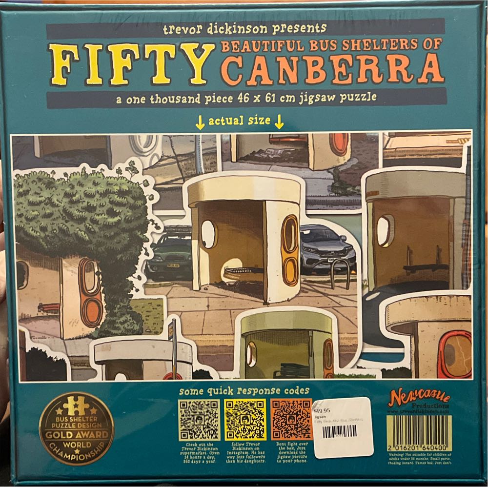 Trevor Dickinson Presents Beautiful Bus Shelters Of Canberra 208 Em – Umec - Newcastle Productions puzzle collectible [Barcode 2016201640400] - Main Image 2