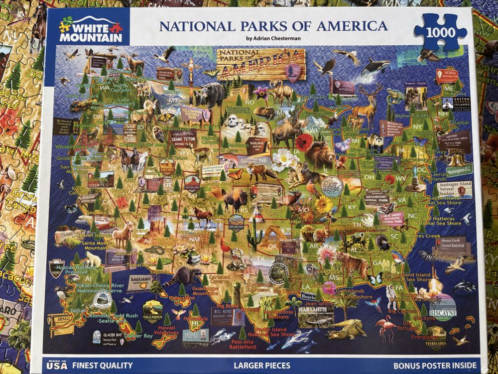 ZZ - National Parks of America (SOLD) - White Mountain puzzle collectible [Barcode 724819268252] - Main Image 3