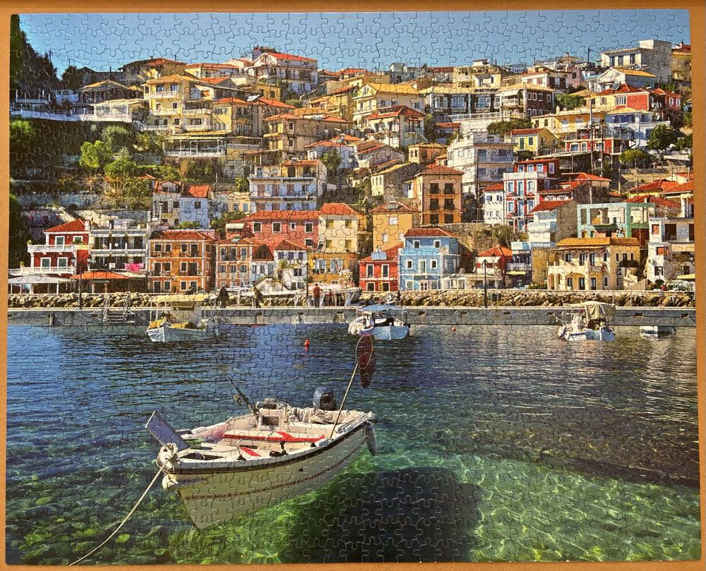 SOLD-Parga, Greece-NIB - White Mountain puzzle collectible [Barcode 724819258277] - Main Image 2
