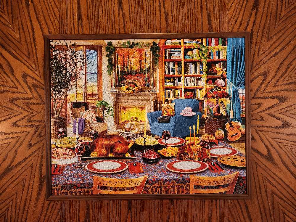 Thanksgiving Day - White Mountain Puzzles puzzle collectible [Barcode 724819268498] - Main Image 2