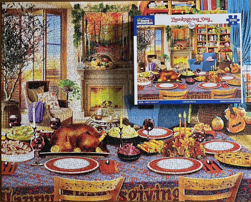 Thanksgiving Day - White Mountain Puzzles puzzle collectible [Barcode 724819268498] - Main Image 3