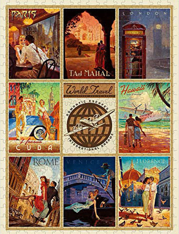World Travel : Romantic Escapes - Americanflat puzzle collectible - Main Image 2
