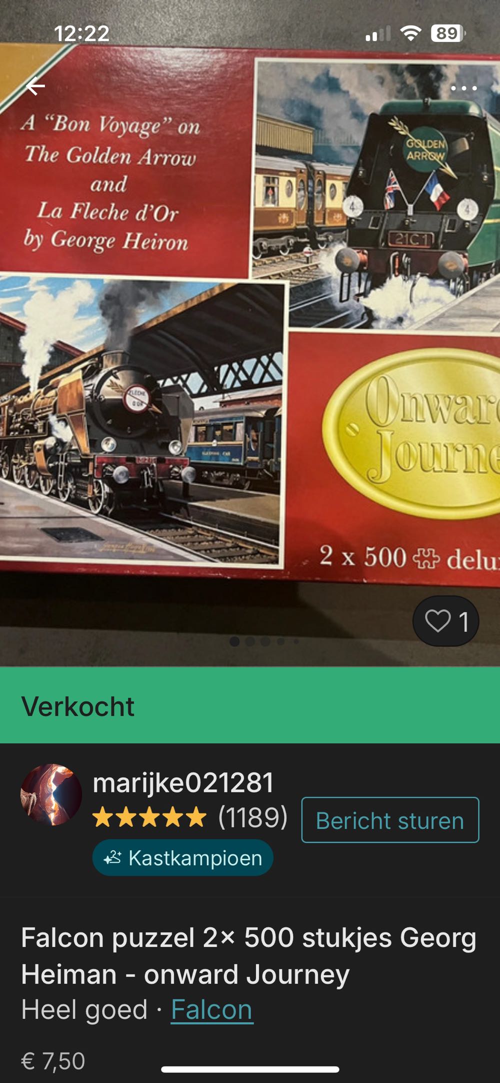 Bon Voyage - The Golden Arrow And La Fleche D’or - Falcon de luxe puzzle collectible [Barcode 5011145038945] - Main Image 4