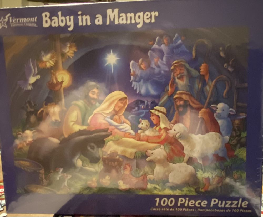 Baby In A Manger - Vermont Christmas  Company puzzle collectible [Barcode 819273021892] - Main Image 2