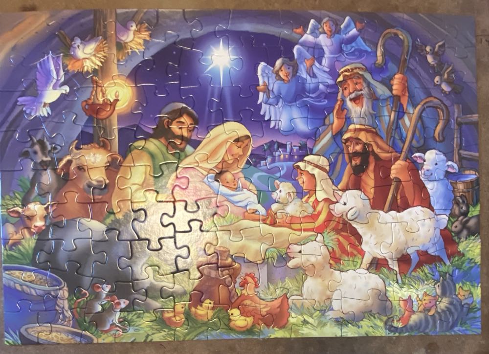 Baby In A Manger - Vermont Christmas  Company puzzle collectible [Barcode 819273021892] - Main Image 3