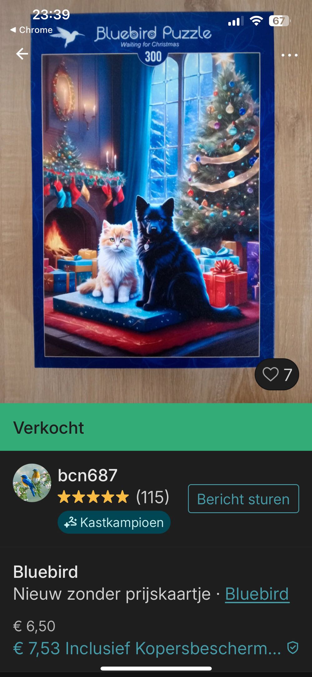 Waiting For Christmas (SOLD) - Bluebird puzzle collectible [Barcode 3663384908064] - Main Image 3