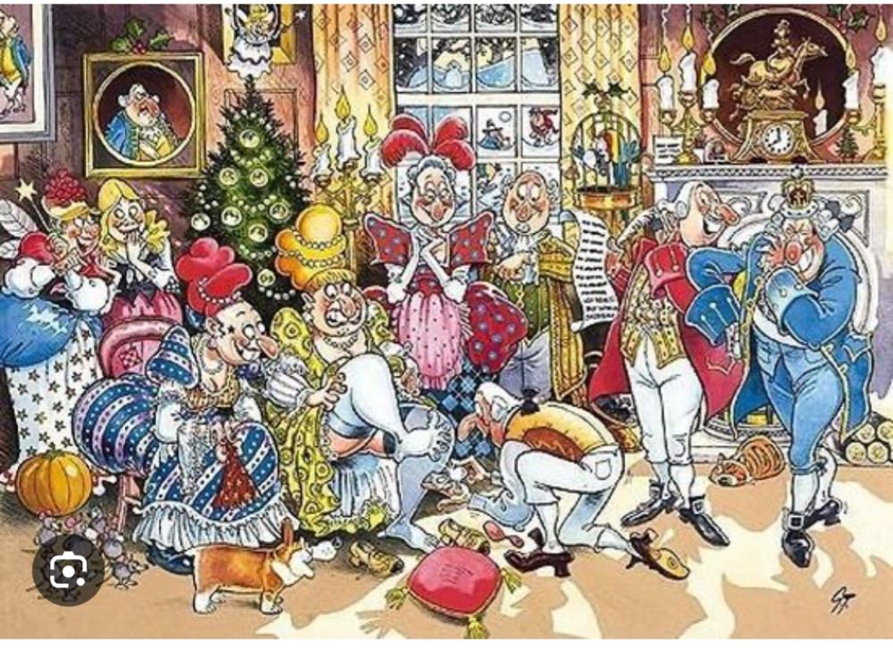 Red Truck, Puppies, And Snowman