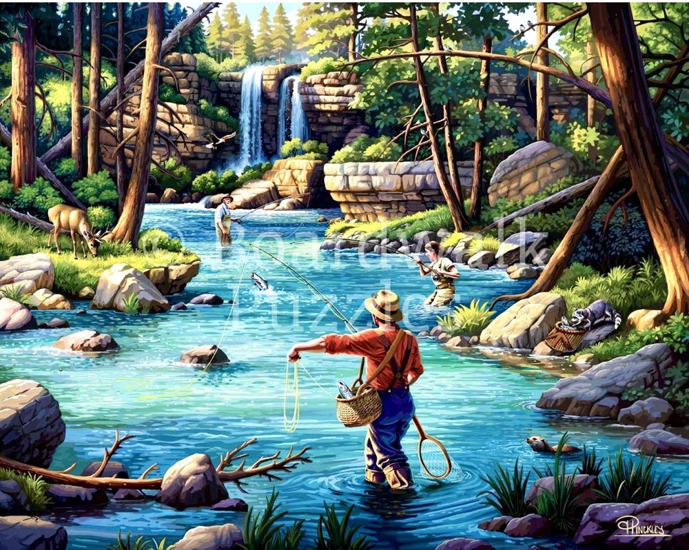 NFS Fly Fishing - Boardwalk Puzzle Company puzzle collectible [Barcode 671095006354] - Main Image 2