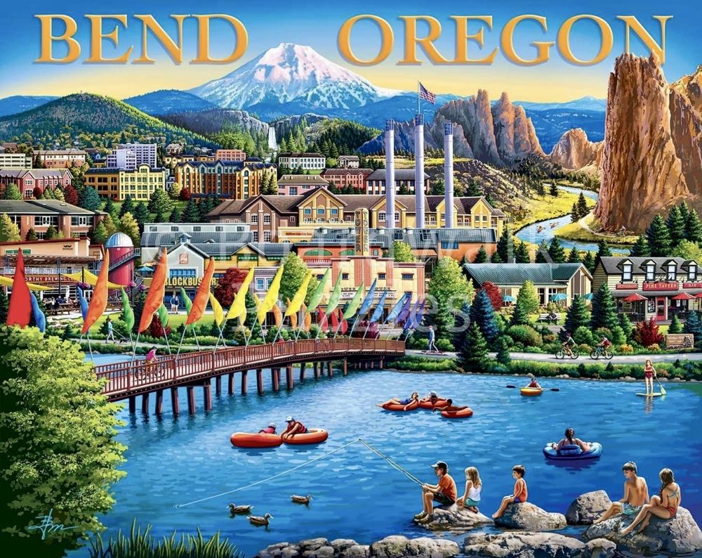 Bend Oregon.  - Boardwalk Puzzle Company puzzle collectible [Barcode 671095206129] - Main Image 2