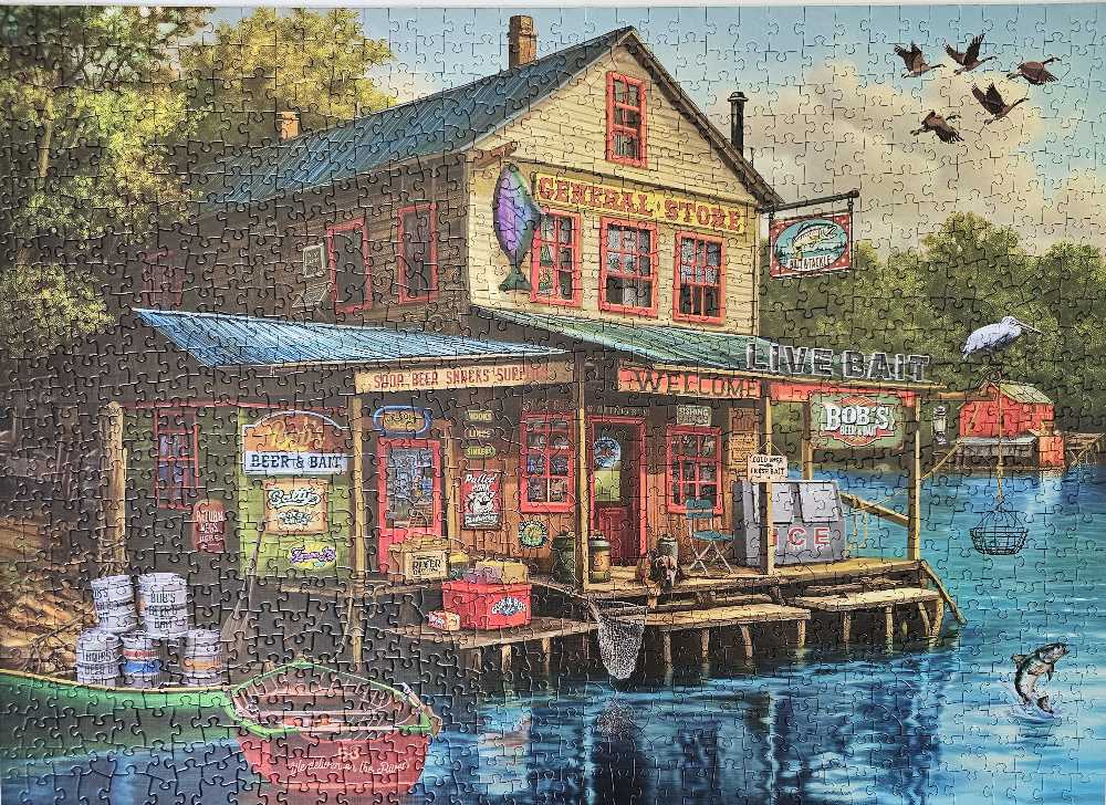 Bob’s Beer & Bait - From Nannie 🐝 - Cobble Hill puzzle collectible [Barcode 625012402811] - Main Image 2