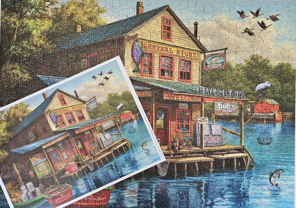 Bob’s Beer & Bait - From Nannie 🐝 - Cobble Hill puzzle collectible [Barcode 625012402811] - Main Image 3