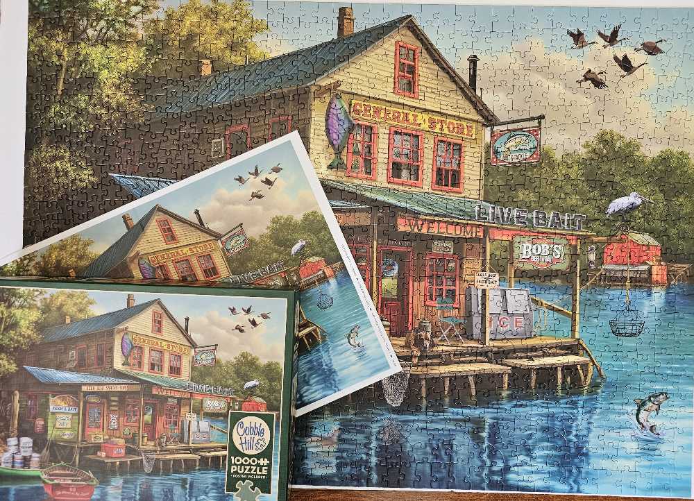 Bob’s Beer & Bait - From Nannie 🐝 - Cobble Hill puzzle collectible [Barcode 625012402811] - Main Image 4