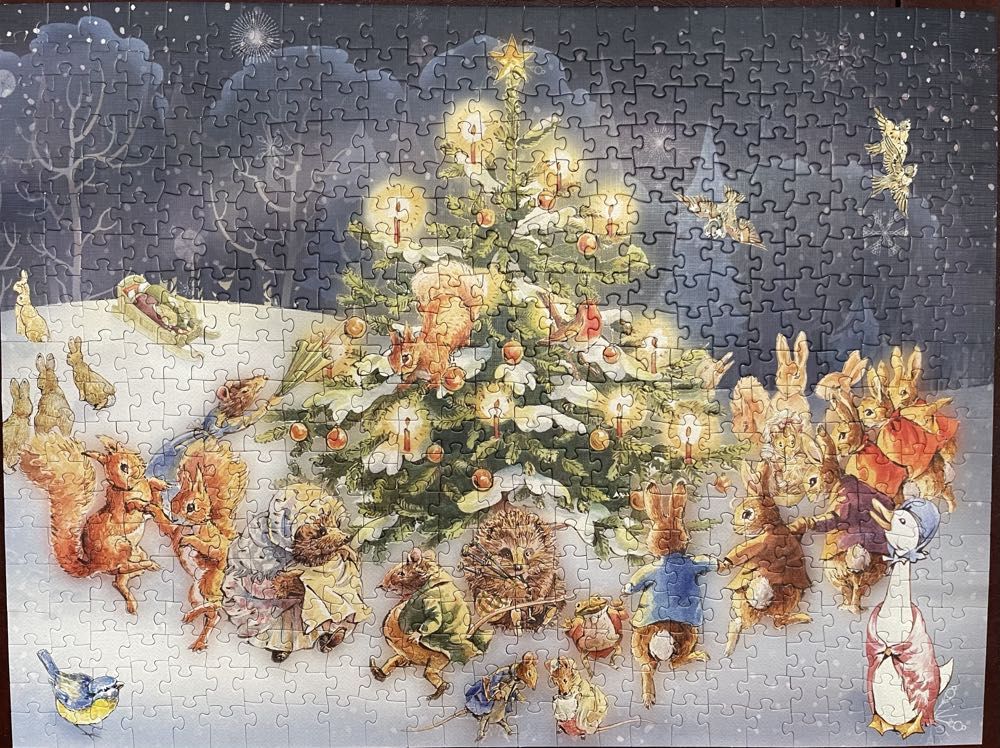 New York Puzzle Company Beatrix Potter Around The Christmas Tree 500 Piece Jigsaw Puzzle For Family Game Nights - New York Puzzle Co. puzzle collectible [Barcode 819844019051] - Main Image 2