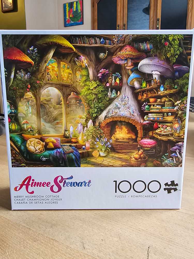 Merry Mushroom Cottage-NIB-FOR SALE - Buffalo Games puzzle collectible [Barcode 079346127634] - Main Image 2