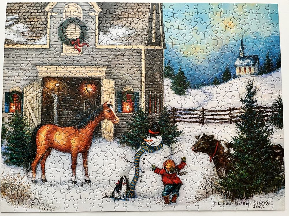 Best Snowman Ever By Linda Nelson Stocks 500 Piece Puzzle - Bits & Pieces 🇺🇸 puzzle collectible [Barcode 704812110390] - Main Image 2
