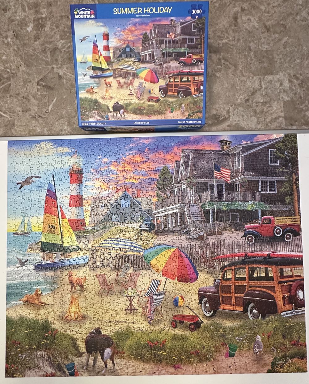 Summer Holiday - White Mountain 🇺🇸 puzzle collectible [Barcode 724819268405] - Main Image 2