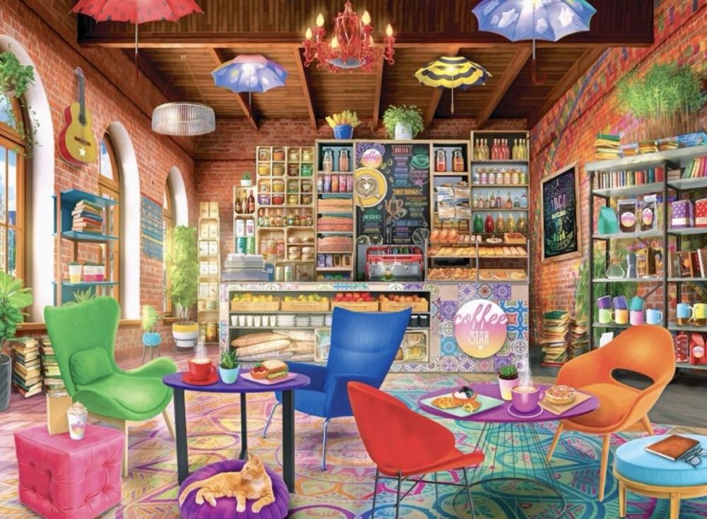 My Happy Place : Boho Coffeshop 🆕 - Rose Art puzzle collectible [Barcode 4895145450621] - Main Image 2