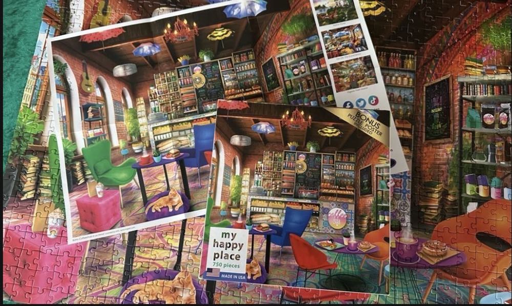 My Happy Place : Boho Coffeshop 🆕 - Rose Art puzzle collectible [Barcode 4895145450621] - Main Image 4