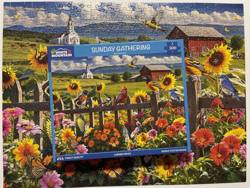 Sunday Gathering (V) 🧩 - White Mountain puzzle collectible [Barcode 724819268542] - Main Image 2