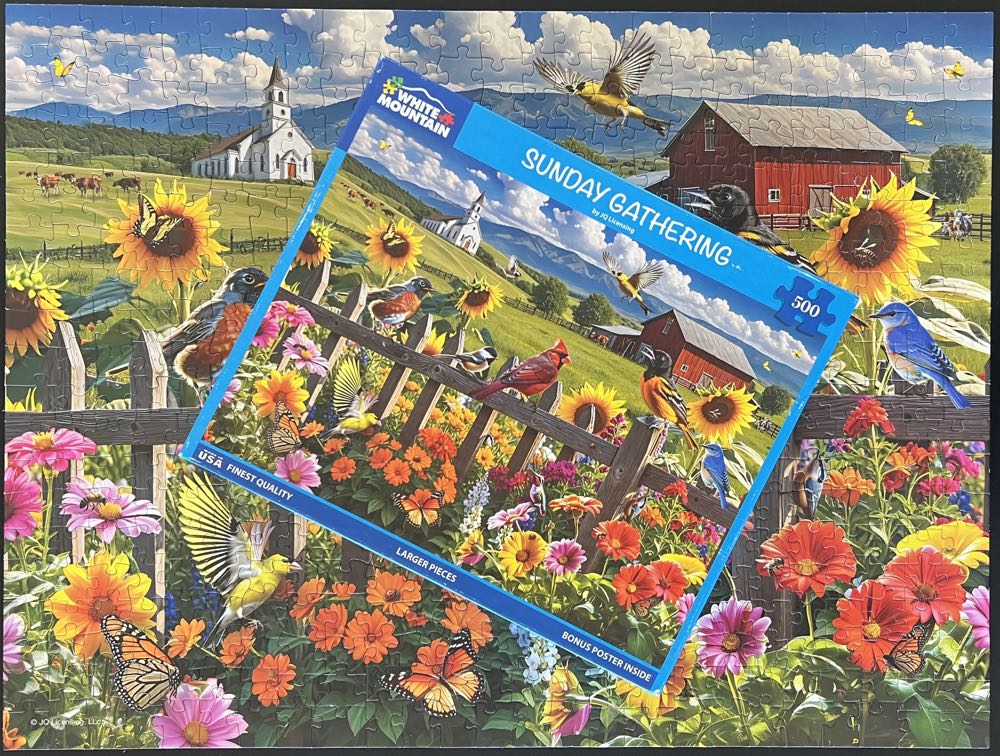 Sunday Gathering (V) 🧩 - White Mountain puzzle collectible [Barcode 724819268542] - Main Image 4