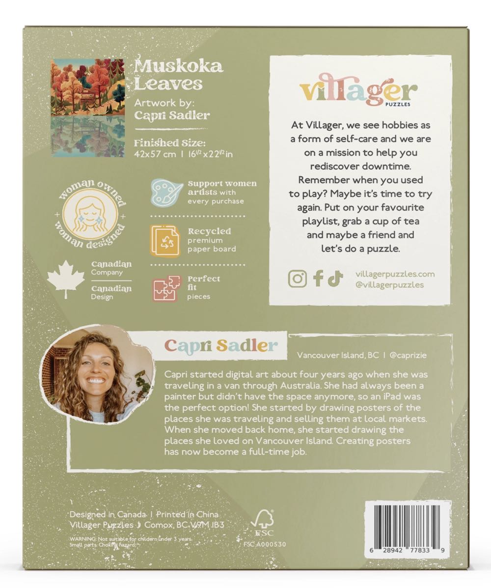 Villager Muskoka Leaves - Villager Puzzles puzzle collectible [Barcode 628942778339] - Main Image 3