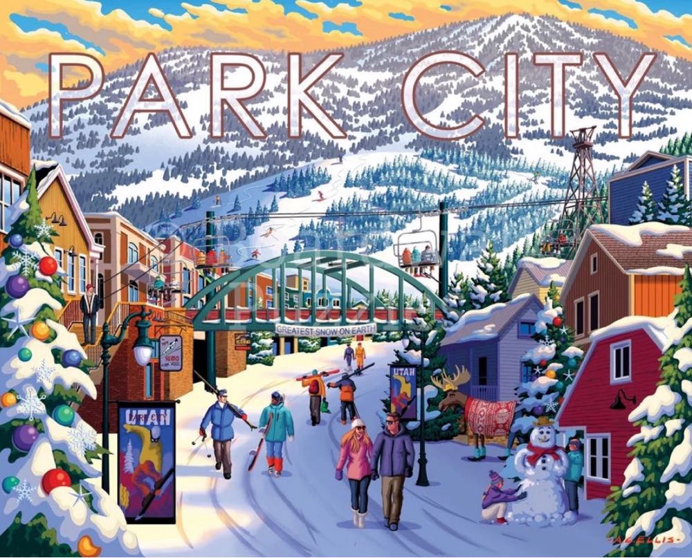 Iconic Places : Park City Winter 🆕 - Boardwalk Puzzle Company puzzle collectible [Barcode 671095905671] - Main Image 2