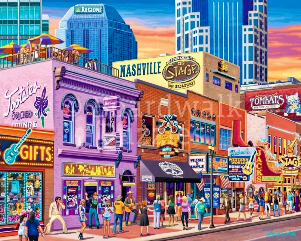 American Cities : Nashville Music City 🆕 - Boardwalk Puzzle Company puzzle collectible [Barcode 671095905978] - Main Image 2