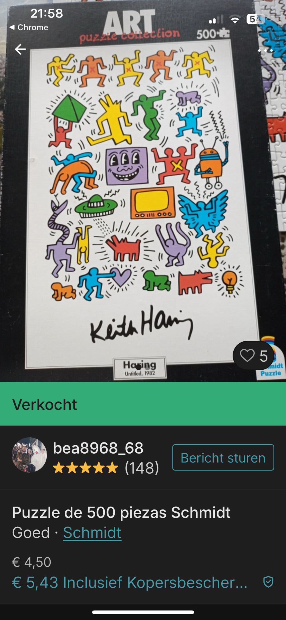 Keith Haring FOTO En SCANNEN - Schmidt Puzzle puzzle collectible [Barcode 0628136655132] - Main Image 4