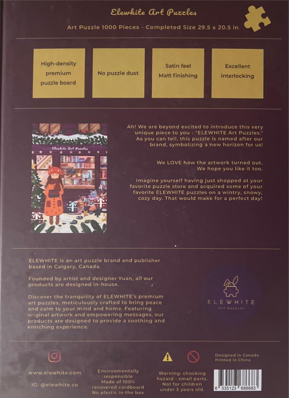 Elewhite Art Puzzles - Elewhite puzzle collectible [Barcode 6335123686683] - Main Image 2