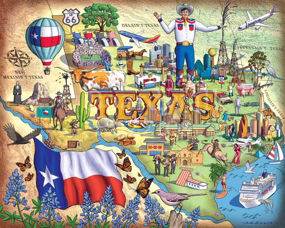 Big Texas 🆕 - Boardwalk Puzzle Company puzzle collectible [Barcode 671095905732] - Main Image 2