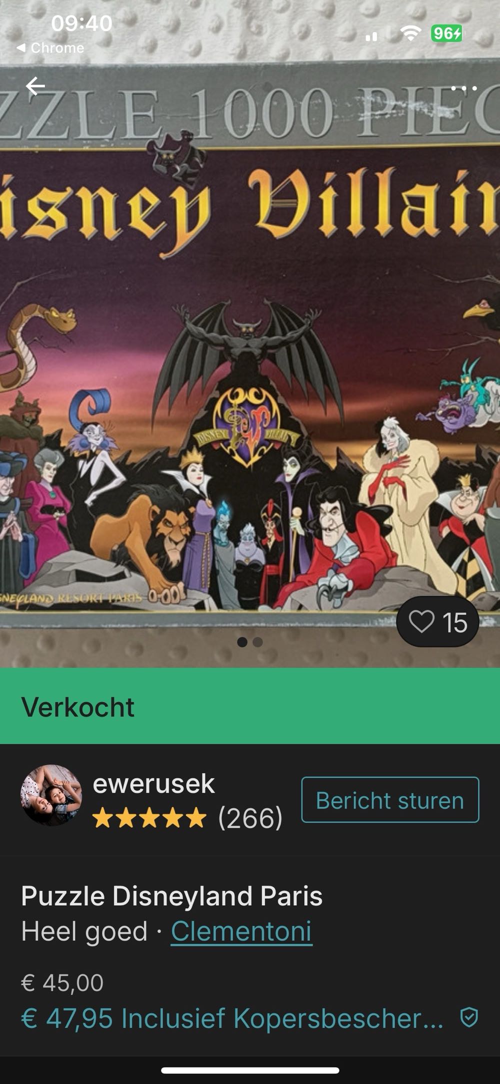 Disneyland Paris Villains - Clementoni puzzle collectible [Barcode 2075620040024] - Main Image 4