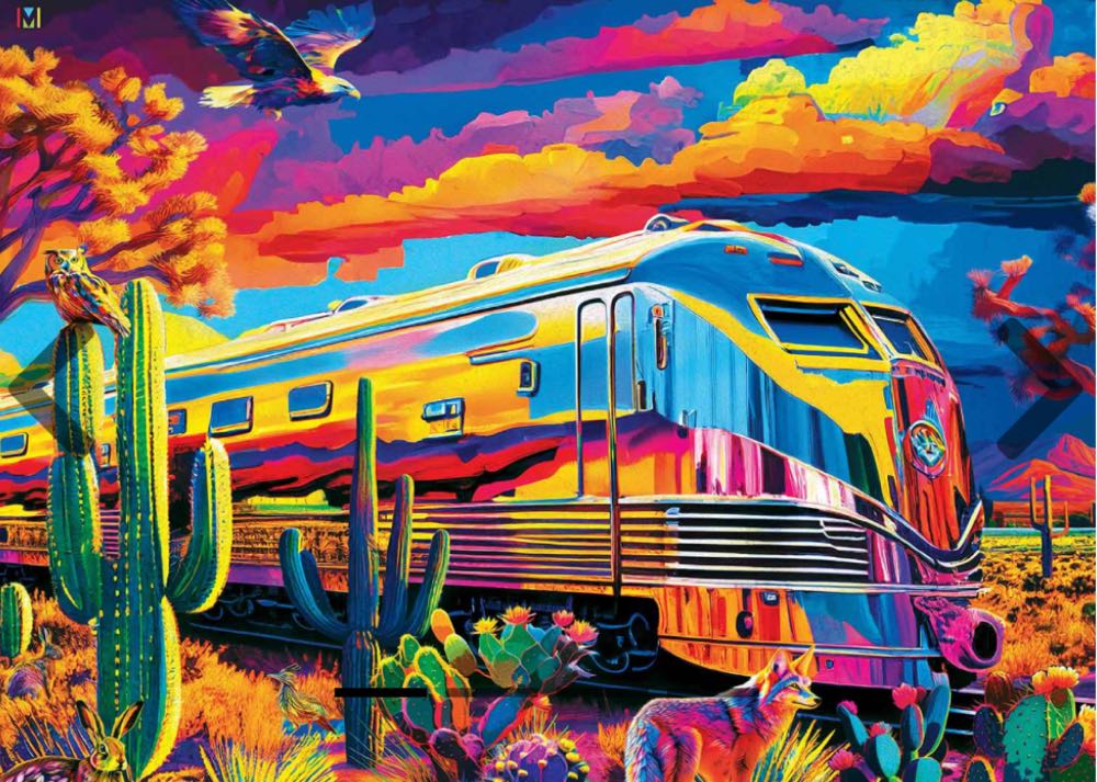 Roadsides of the Southwest - Desert Express Annie H  - MasterPieces puzzle collectible [Barcode 705988324116] - Main Image 2